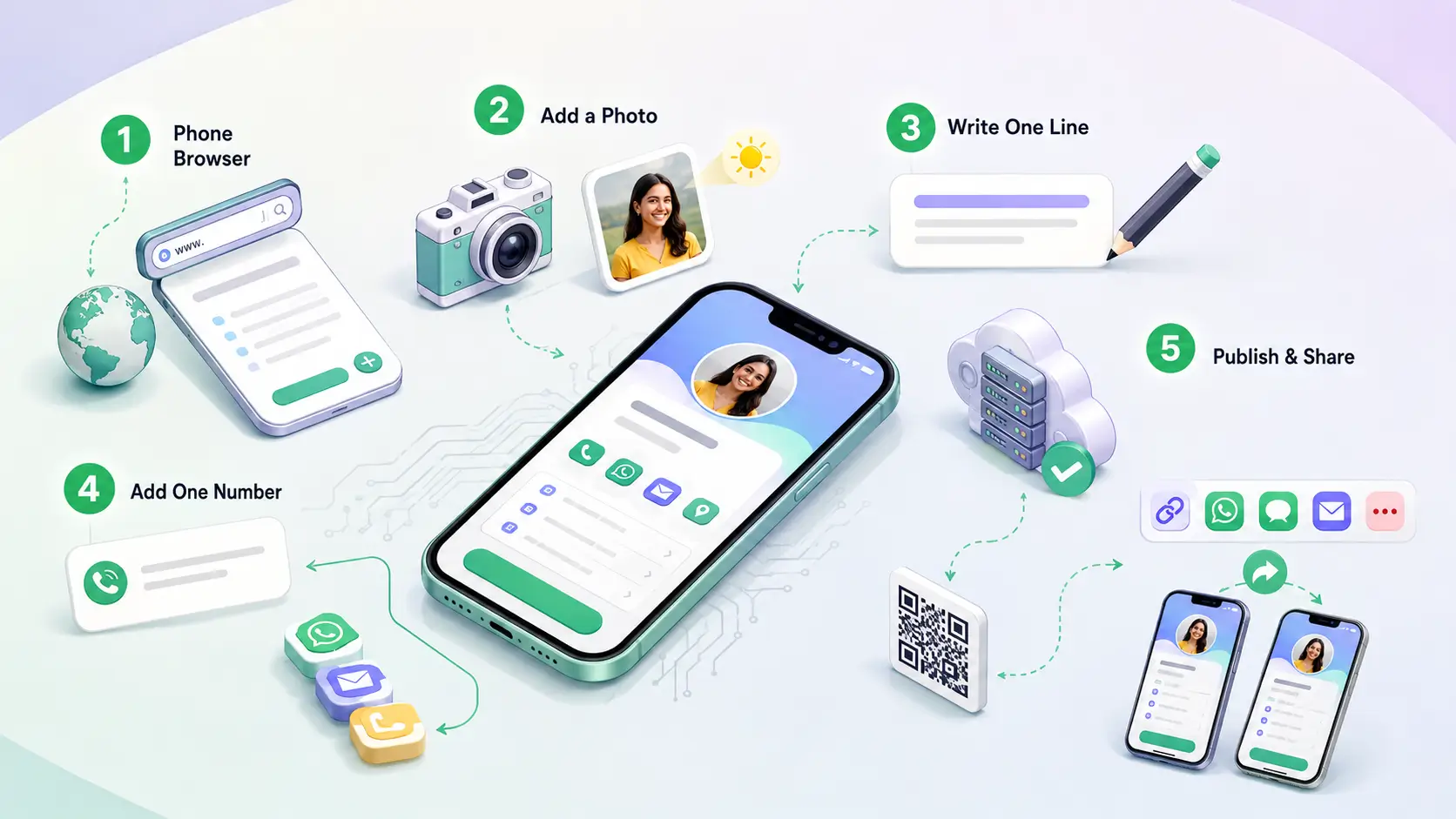 How to Make a Digital Visiting Card on Your Phone