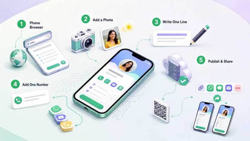 How to Make a Digital Visiting Card on Your Phone