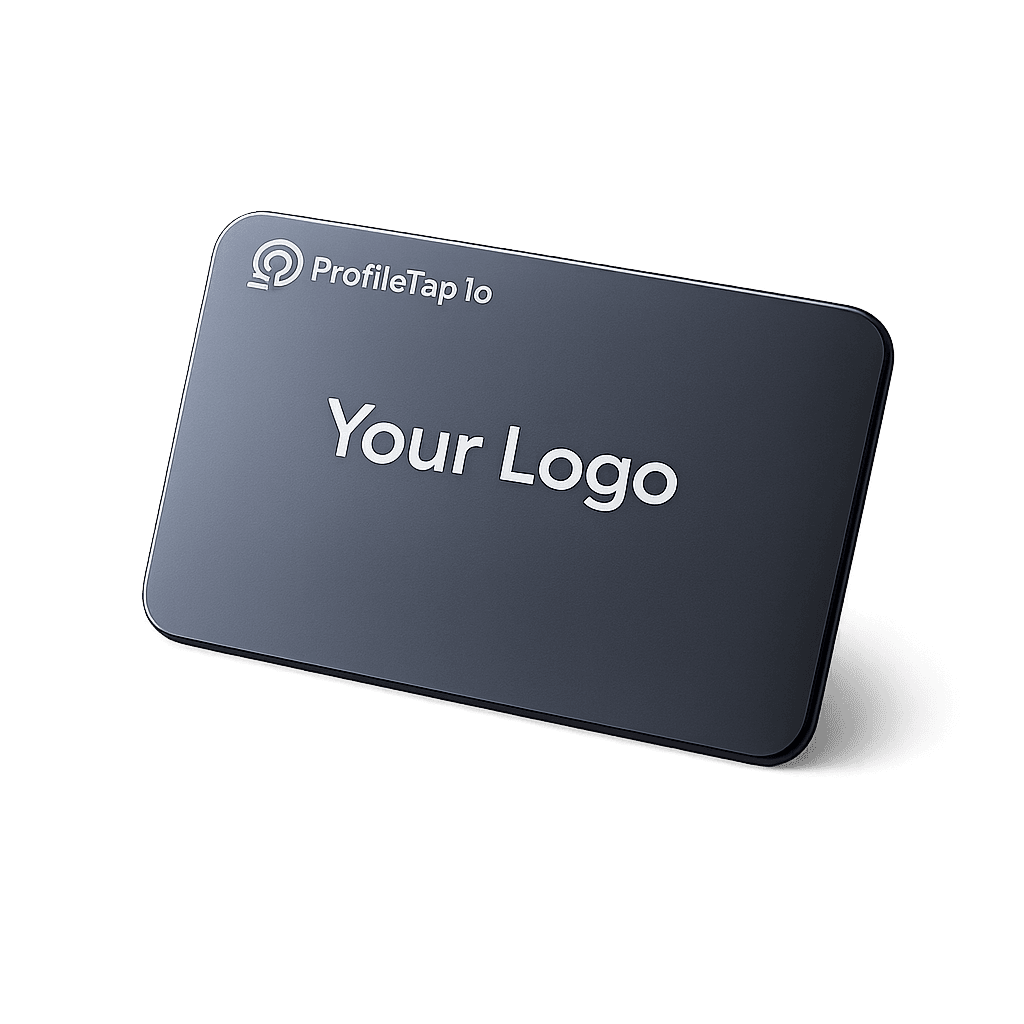 بطاقة زيارة PVC شخصية (أسود مطفي)