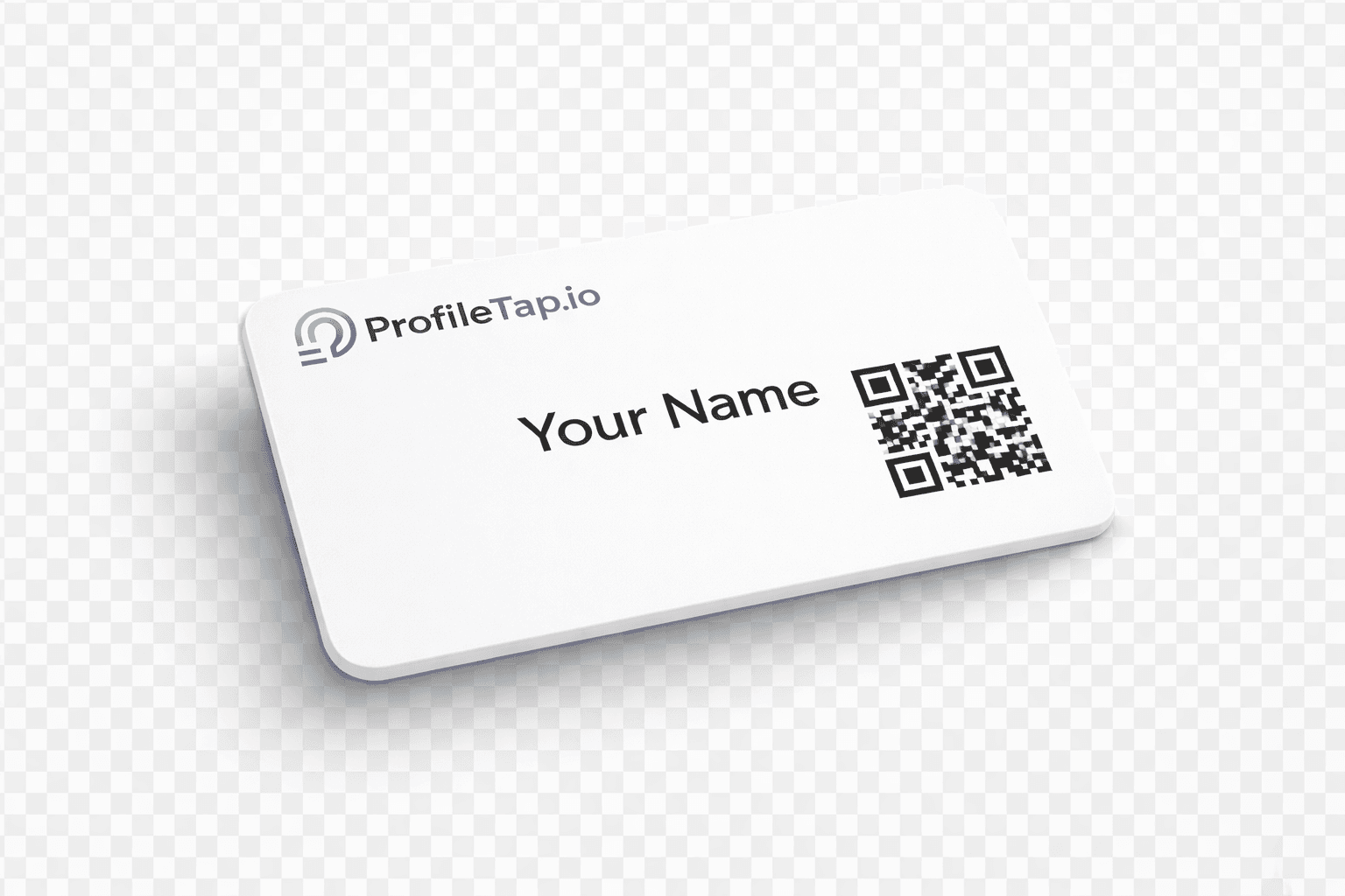 بطاقة زيارة PVC شخصية (أبيض)