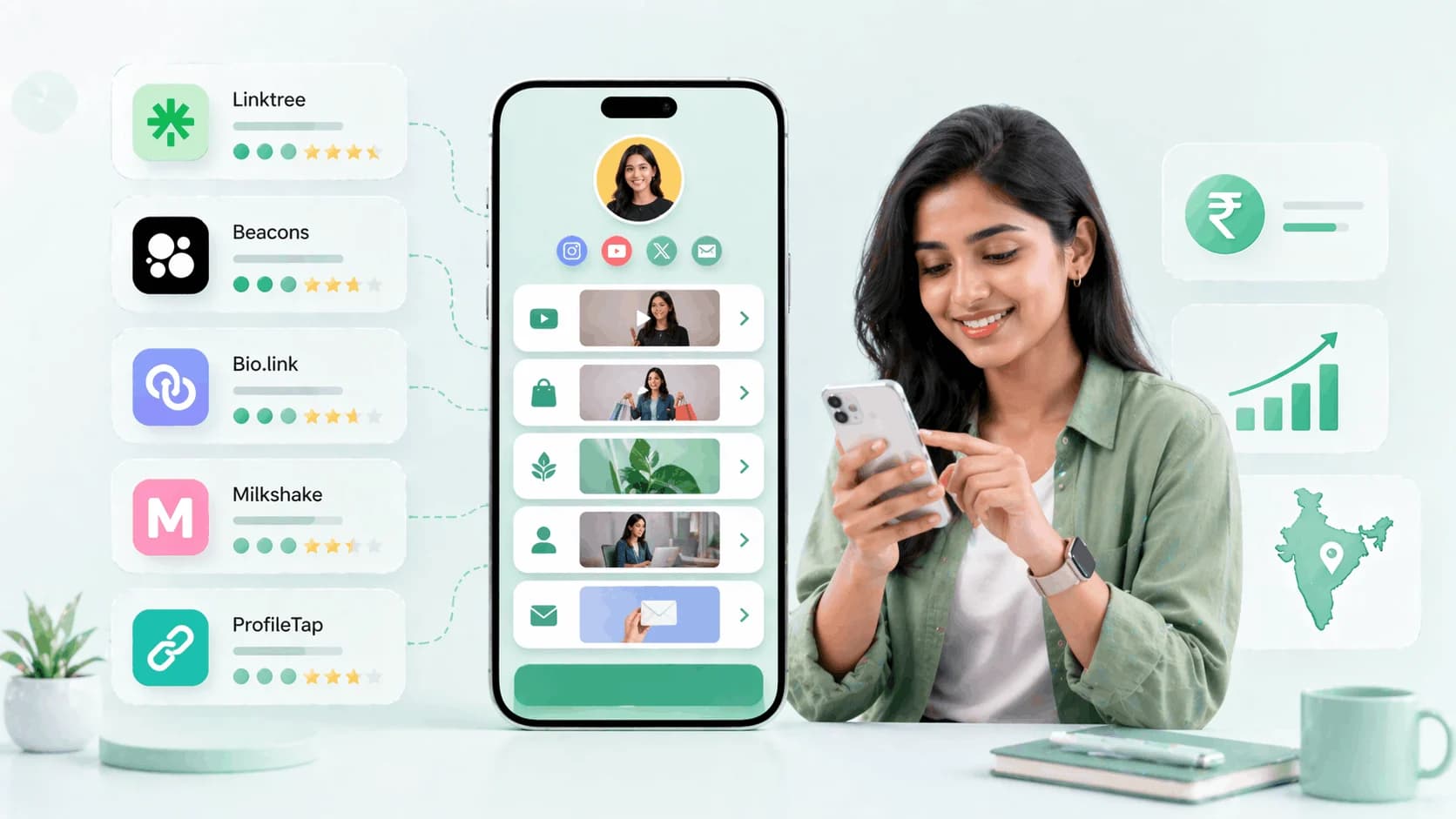 Best Link in Bio Tools for Indian Creators in 2026 Best Link in Bio Tools for Indian Creators in 2026