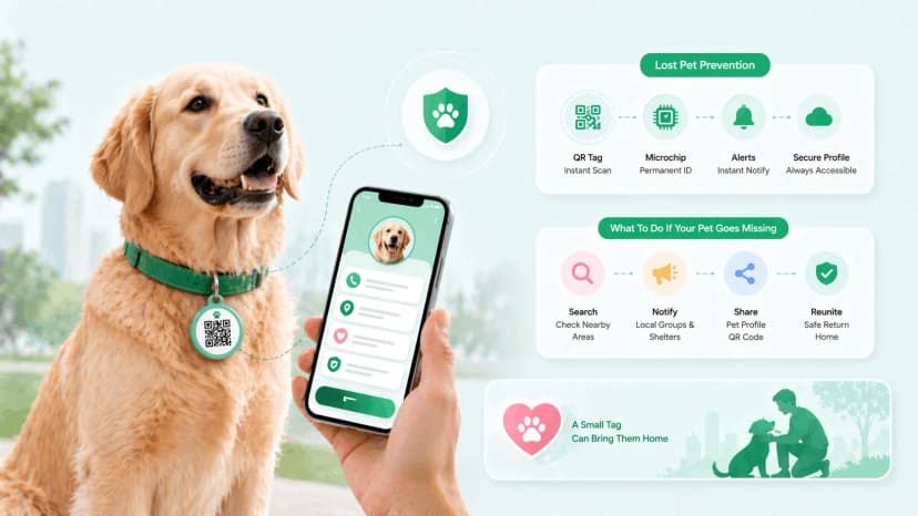 Lost Pet Prevention: How QR Tags Help Reunite Pets with Their Owners Lost Pet Prevention: How QR Tags Help Reunite Pets with Their Owners