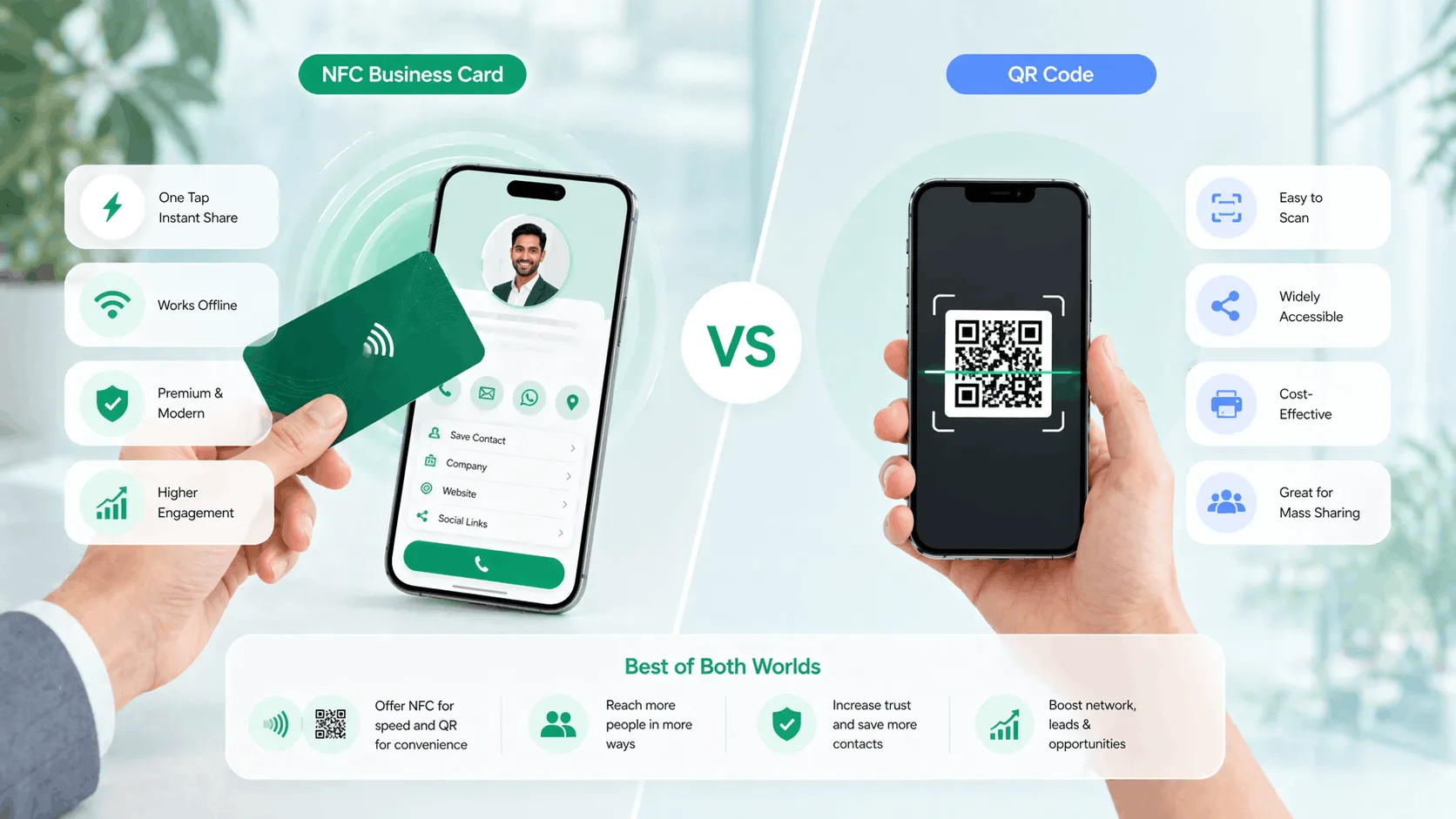 NFC Business Card vs QR Code: Which One Converts Better? NFC Business Card vs QR Code: Which One Converts Better?